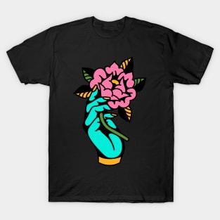Hand flower rose T-Shirt